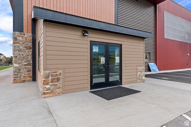 175 S Blue Topaz Ln, Garden City, UT 84028 - property entrance with stone siding and french doors