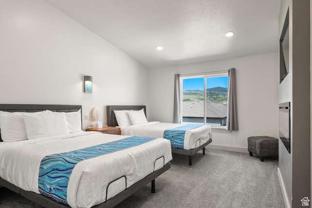 175 S Blue Topaz Ln, Garden City, UT 84028 - bedroom featuring carpet, recessed lighting, and vaulted ceiling