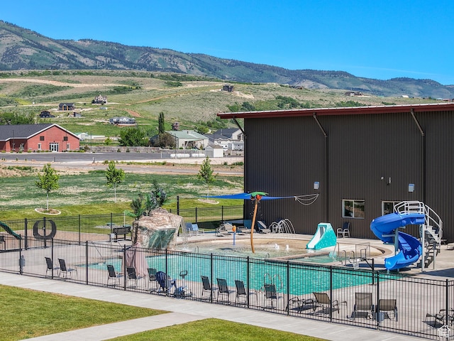 175 S Blue Topaz Ln, Garden City, UT 84028 - view of pool with a mountain view