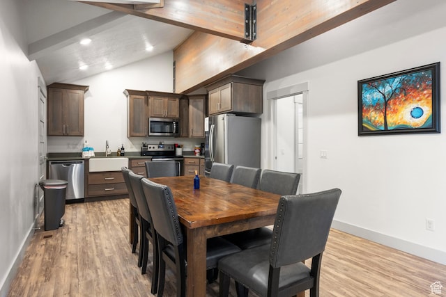 175 S Blue Topaz Ln, Garden City, UT 84028 - dining room featuring light wood finished floors and recessed lighting