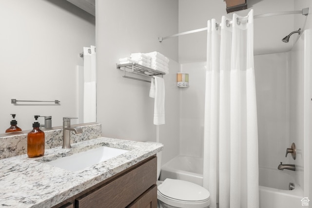 175 S Blue Topaz Ln, Garden City, UT 84028 - bathroom featuring shower / bath combo with shower curtain and vanity