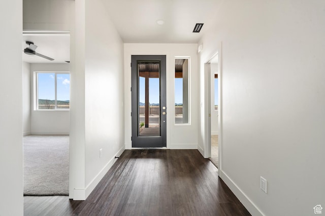 2639 S Mann Ln, Cedar City, UT 84720 - entrance foyer featuring dark wood-type flooring and ceiling fan