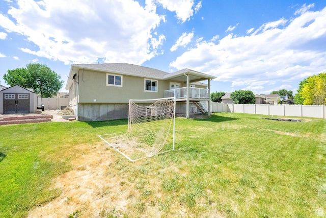 126 N Balsam Way W, Price, UT 84501 - rear view of property featuring a storage shed, stairs, and a fenced backyard