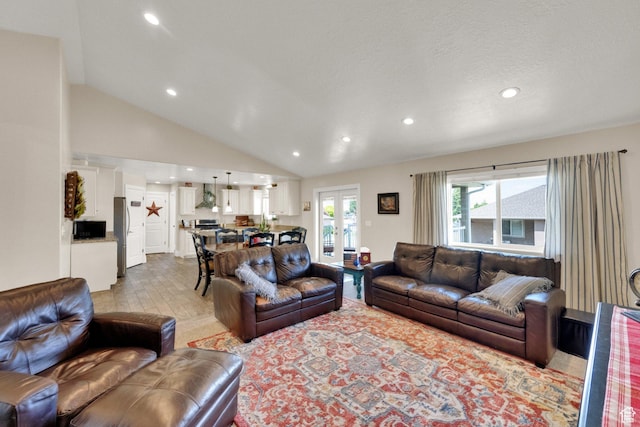 126 N Balsam Way W, Price, UT 84501 - living area featuring recessed lighting and lofted ceiling