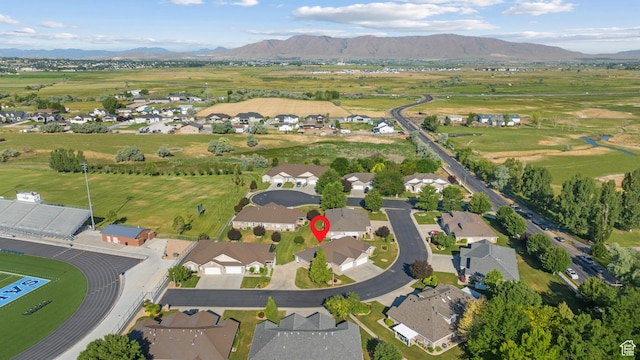 347 N 220 W, Salem, UT 84653 - aerial overview of property's location with mountains and nearby suburban area