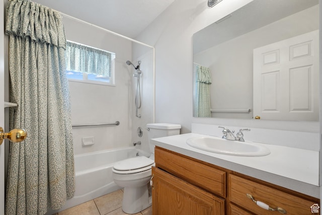 347 N 220 W, Salem, UT 84653 - full bathroom featuring vanity, shower / bathtub combination with curtain, and tile patterned flooring
