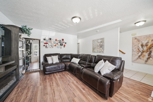 1213 E 540 N, Spanish Fork, UT 84660 - living area with a textured ceiling and wood finished floors