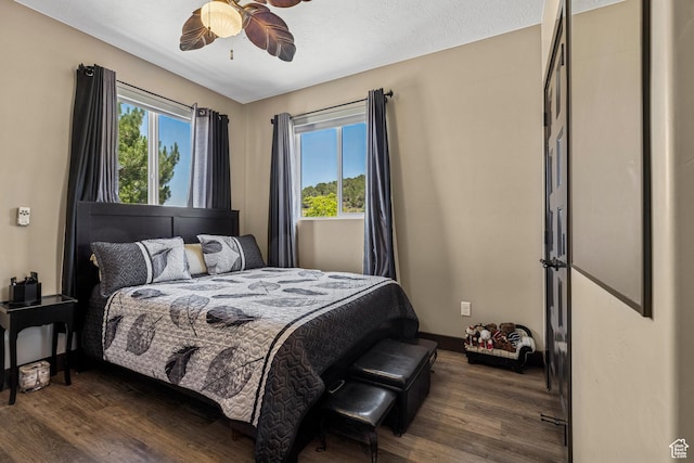 1283 W 1750 S, Cedar City, UT 84720 - bedroom featuring dark wood finished floors and a ceiling fan