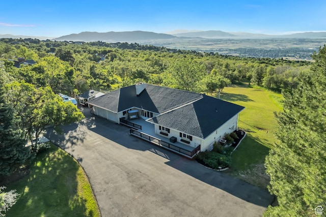 685 S Woodland Hills Dr, Woodland Hills, UT 84653 - view from above of property with a mountainous background and a forest