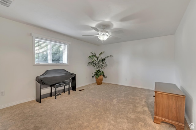 685 S Woodland Hills Dr, Woodland Hills, UT 84653 - sitting room featuring ceiling fan and carpet