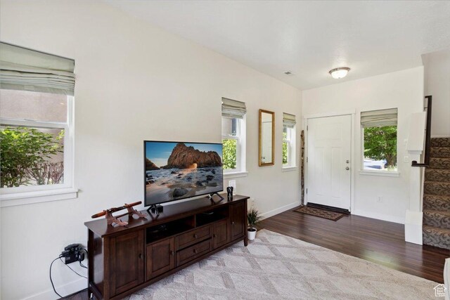 756 Spring Pond Dr, Farmington, UT 84025 - foyer entrance featuring light wood-style floors and healthy amount of natural light