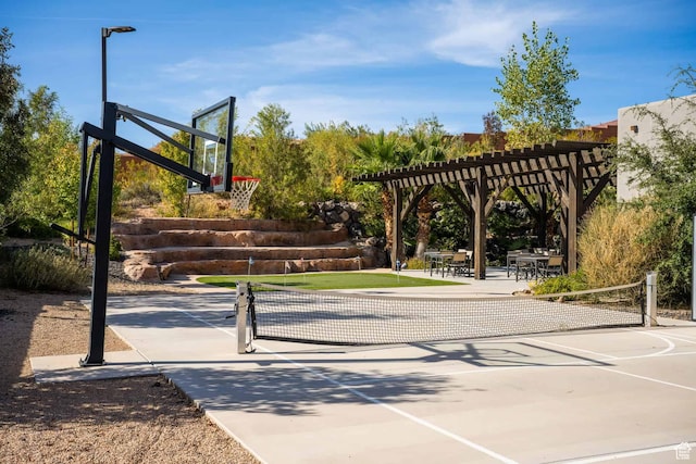 4582 S 1500 W, Hurricane, UT 84737 - view of basketball court featuring a pergola and community basketball court