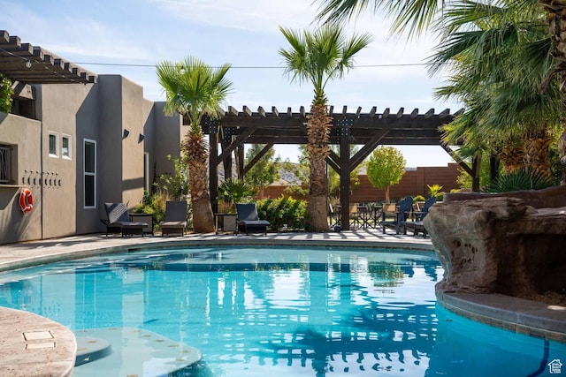 4582 S 1500 W, Hurricane, UT 84737 - outdoor pool with a pergola and a patio area