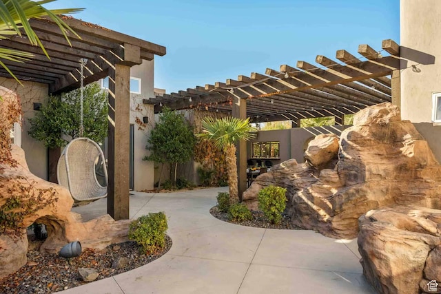 4582 S 1500 W, Hurricane, UT 84737 - view of patio / terrace with a pergola