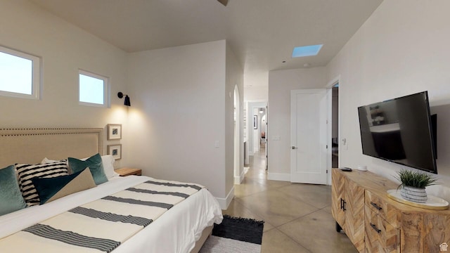 4582 S 1500 W, Hurricane, UT 84737 - bedroom featuring light tile patterned flooring and a skylight