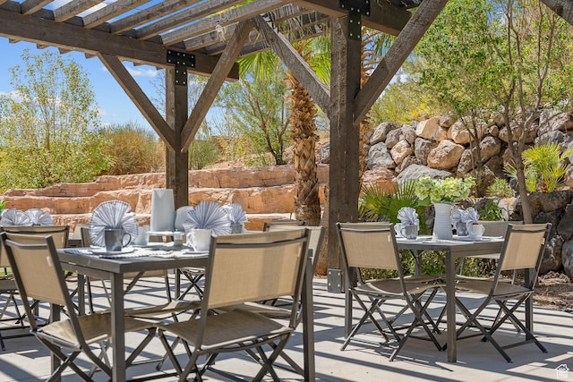 4582 S 1500 W, Hurricane, UT 84737 - view of patio / terrace with outdoor dining area and a pergola