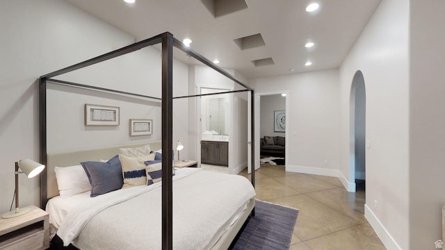 4582 S 1500 W, Hurricane, UT 84737 - bedroom featuring recessed lighting, concrete floors, and arched walkways