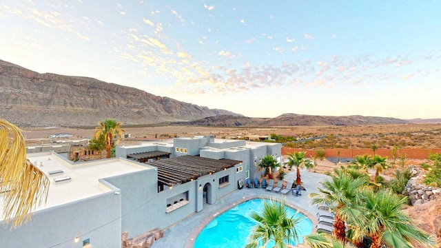 4582 S 1500 W, Hurricane, UT 84737 - view of pool featuring a mountain view and a patio