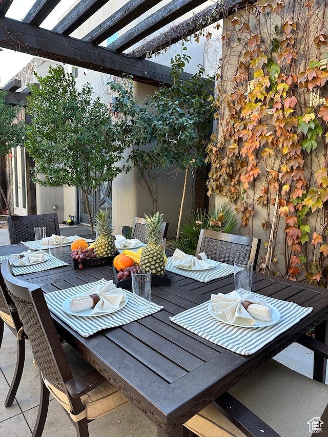 4582 S 1500 W, Hurricane, UT 84737 - view of patio / terrace with outdoor dining area and a pergola