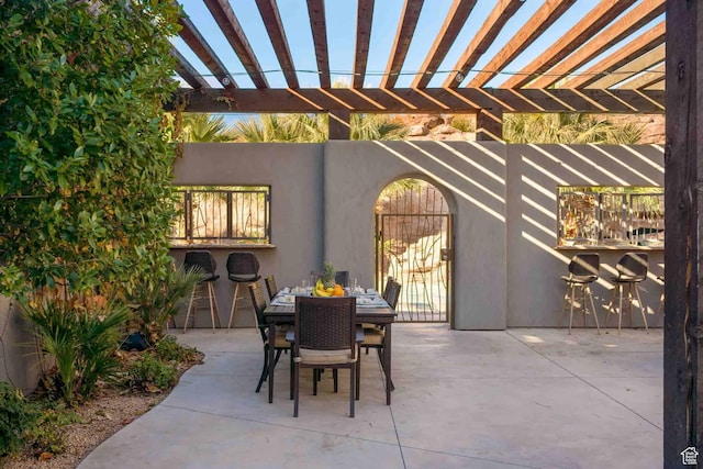 4582 S 1500 W, Hurricane, UT 84737 - view of patio with outdoor dining space and a pergola