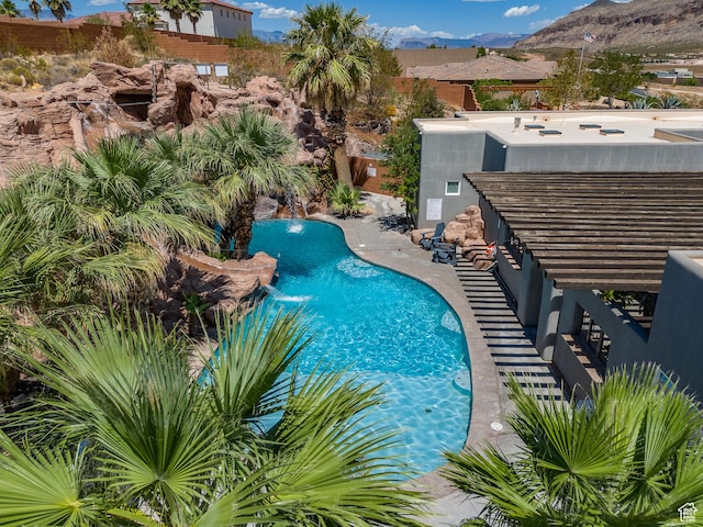 4582 S 1500 W, Hurricane, UT 84737 - view of swimming pool featuring a mountain view and a patio