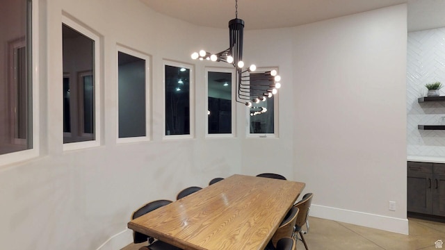 4582 S 1500 W, Hurricane, UT 84737 - dining area with a chandelier and light tile patterned floors