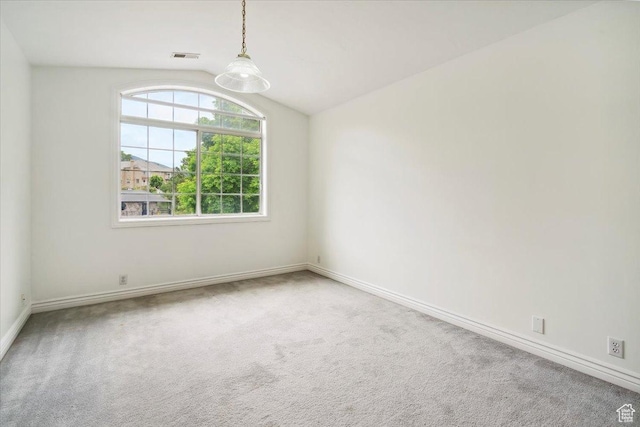 3181 E Deer Creek Cir, Cottonwood Heights, UT 84121 - carpeted empty room featuring lofted ceiling and baseboards