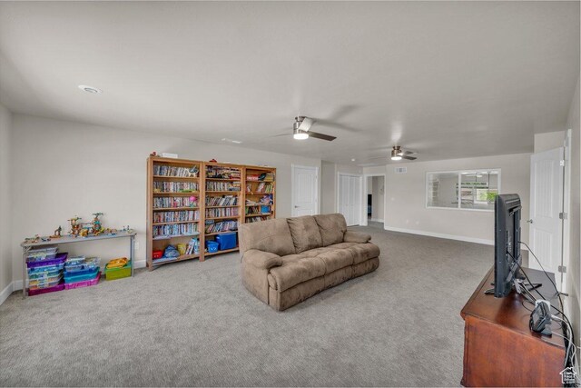 2119 Blair Cir, Santa Clara, UT 84765 - living area featuring carpet and ceiling fan