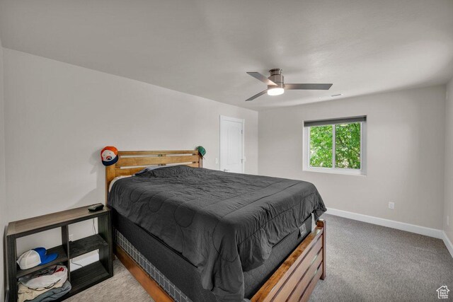 2119 Blair Cir, Santa Clara, UT 84765 - carpeted bedroom with baseboards and ceiling fan