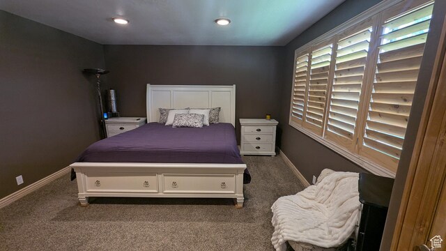 1584 E Petunia Way, Sandy, UT 84092 - bedroom featuring dark colored carpet and recessed lighting