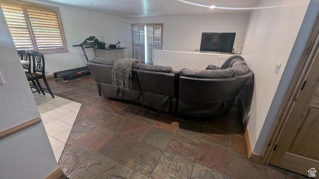 1584 E Petunia Way, Sandy, UT 84092 - living room featuring stone tile flooring and healthy amount of natural light