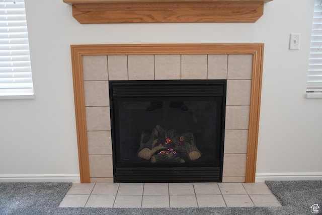3072 W Leisure Villas Ct, West Jordan, UT 84084 - detailed view of a fireplace with flush hearth and baseboards