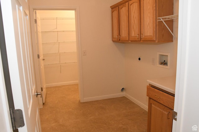 3072 W Leisure Villas Ct, West Jordan, UT 84084 - laundry room with hookup for an electric dryer, cabinet space, and hookup for a washing machine