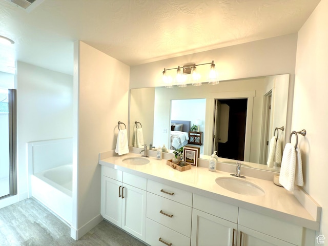 7494 N Silver Ridge Rd Unit 3466, Eagle Mountain, UT 84005 - full bathroom featuring double vanity, ensuite bath, and a garden tub