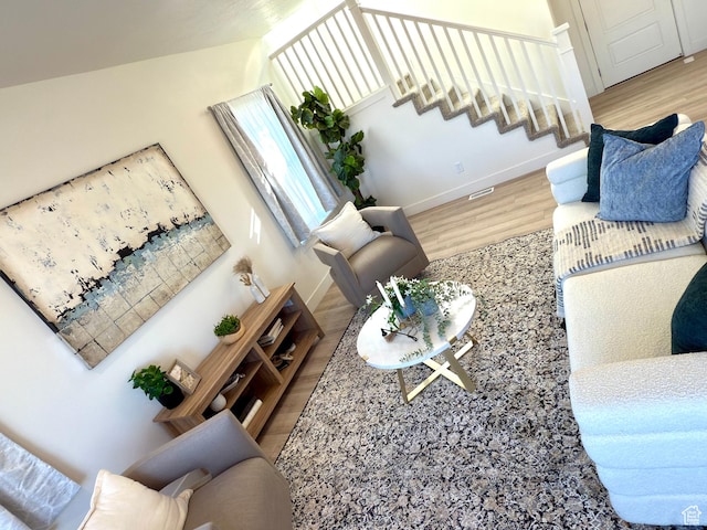 7494 N Silver Ridge Rd Unit 3466, Eagle Mountain, UT 84005 - living area featuring wood finished floors and baseboards