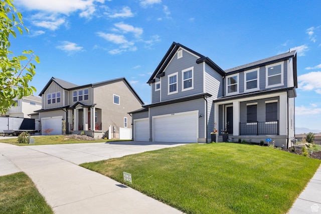 7494 N Silver Ridge Rd Unit 3466, Eagle Mountain, UT 84005 - traditional-style home featuring a garage, a front lawn, and concrete driveway