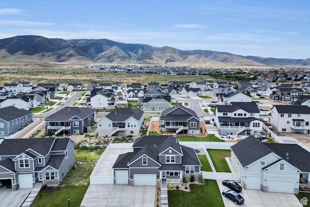 2873 S Puddle Ln, Saratoga Springs, UT 84045 - aerial perspective of suburban area with a mountainous background