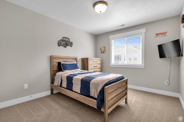 2873 S Puddle Ln, Saratoga Springs, UT 84045 - carpeted bedroom with baseboards and a textured ceiling