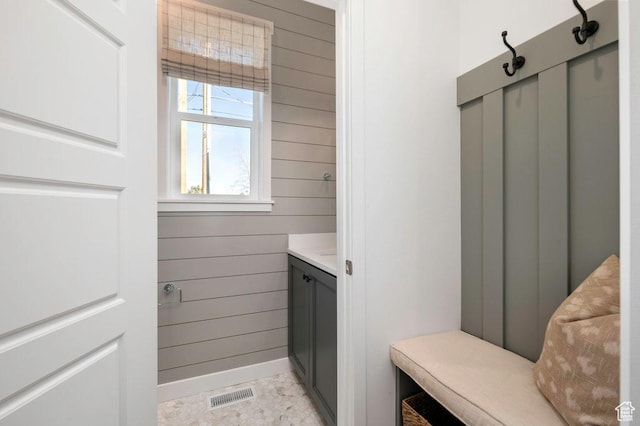 6556 S Jefferson St Unit 15, Murray, UT 84107 - mudroom featuring wooden walls