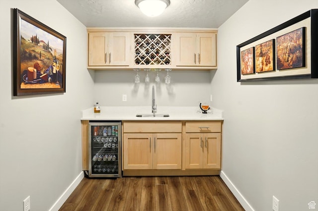 847 N 2125 W, Layton, UT 84041 - indoor wet bar with beverage cooler and dark wood finished floors