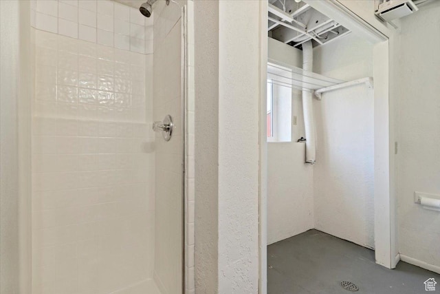 1128 W 4650 S, Riverdale, UT 84405 - bathroom featuring a stall shower and concrete floors