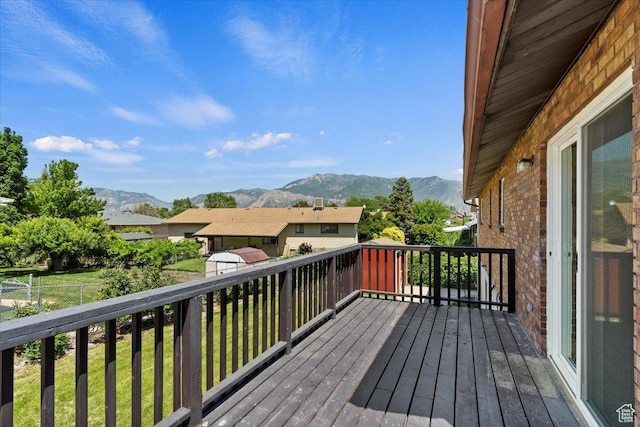 1128 W 4650 S, Riverdale, UT 84405 - deck featuring a mountain view