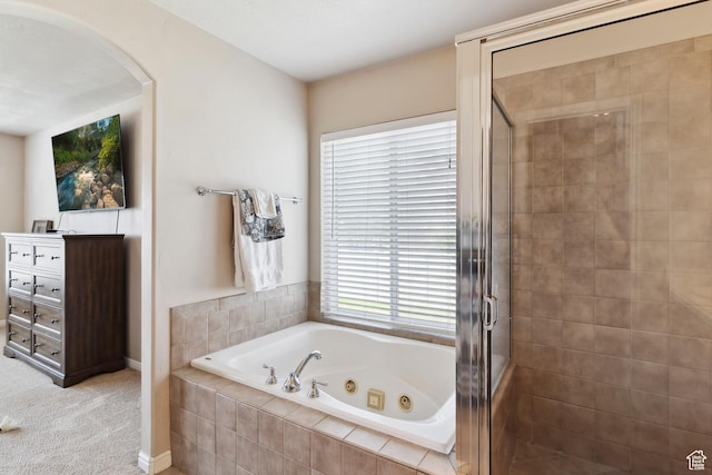 163 Cold Creek Way, Layton, UT 84041 - full bathroom with a shower stall and a jetted tub