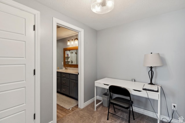 163 Cold Creek Way, Layton, UT 84041 - office featuring a textured ceiling and light wood-type flooring