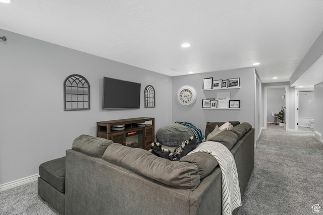 450 N 200 E, Lehi, UT 84043 - carpeted living room with baseboards and recessed lighting