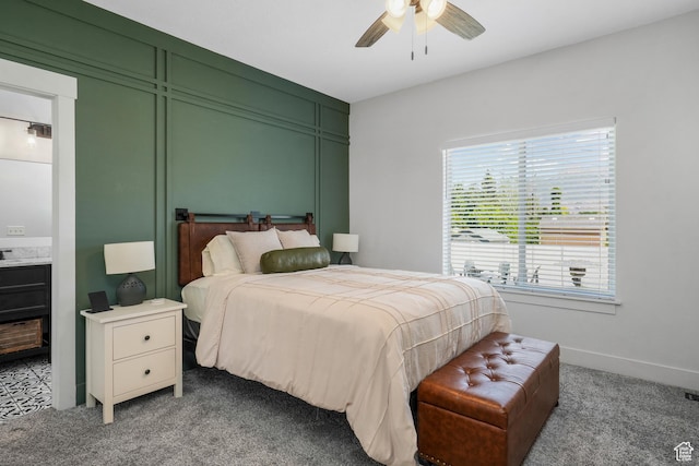 450 N 200 E, Lehi, UT 84043 - bedroom featuring carpet floors, ceiling fan, and ensuite bathroom