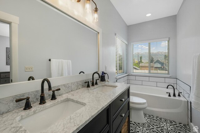 450 N 200 E, Lehi, UT 84043 - full bath with double vanity, a bath, and tile patterned flooring