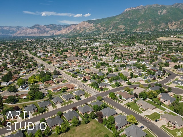 841 E 5875 S, South Ogden, UT 84405 - aerial view of property's location with a mountain backdrop and nearby suburban area