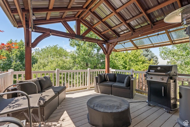 665 E 3550 N, North Ogden, UT 84414 - deck featuring a grill and an outdoor hangout area