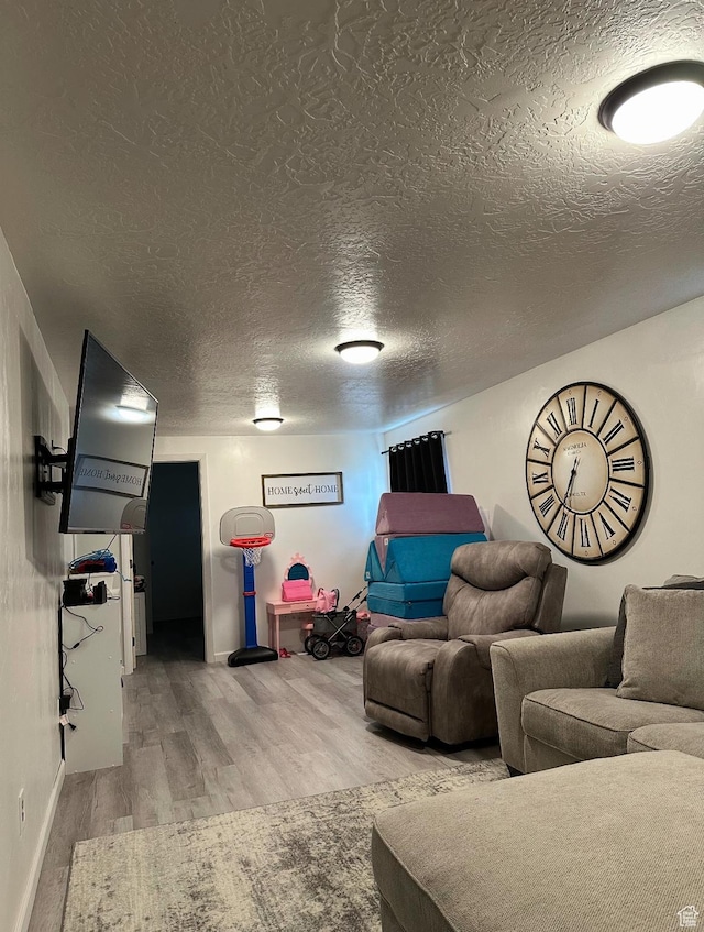 2714 E 1000 N, Ballard, UT 84066 - living room with wood finished floors and a textured ceiling